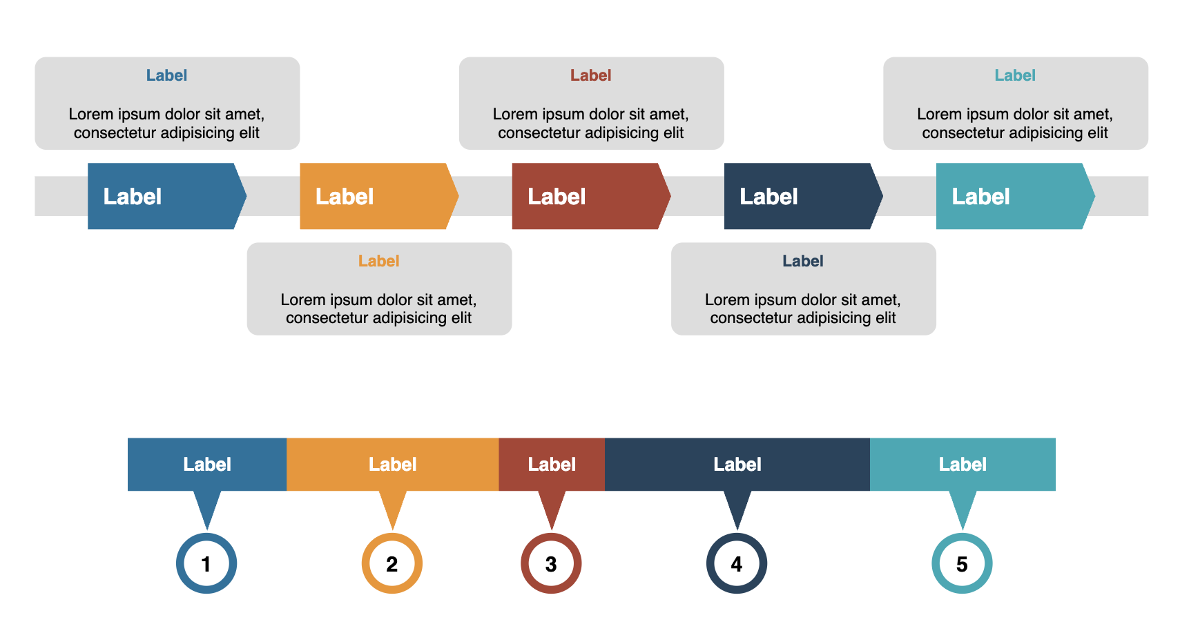Horizontal timelines